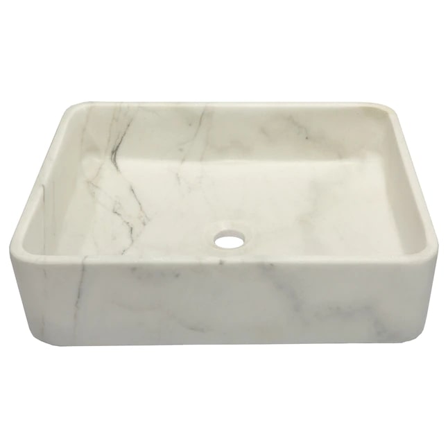 White Marble Basin with Soft Edges